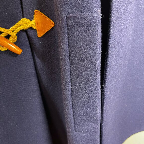 J CREW Toggle Closure Wool Cashmere Cape Coat Dark Navy in Size S/M - Picture 8 of 9